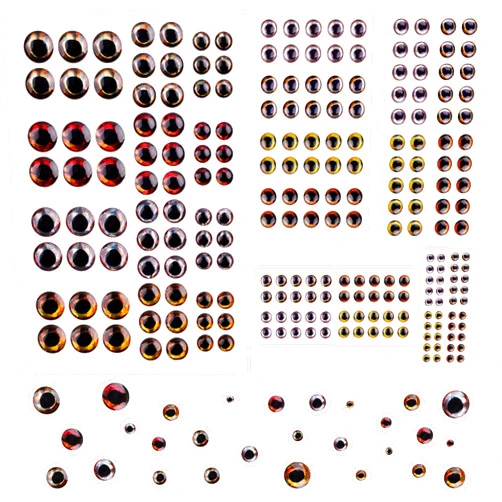 SILANON Fishing Lure Eyes 3D/4D/5D Fish Eyes Realistic Artificial Fly Tying Eyes for Making Fishing Bait Lures Crafts DIY Materials Tool