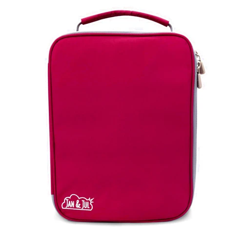 JAN & JUL Kids' Insulated School Lunch Bag with Handle for Kids and Toddlers (Wildberry, One Size)