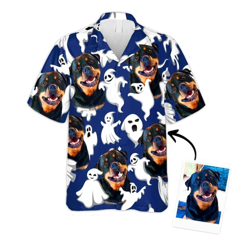 Pamaheart Custom Face Hawaiian Tropical Shirt, Personalized Photo Hawaiian Shirts, Short Sleeve Floral Shirts Men, Women