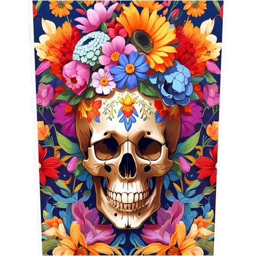 RMXJKIIU Diamond Art Painting Kits for Adults DIY Full Drill Skull Flower Diamond Art Kits for Adult Beginners, 5D Paint with Diamonds Pictures Gem Art Painting Crafts Kits Home Decor 12x16in