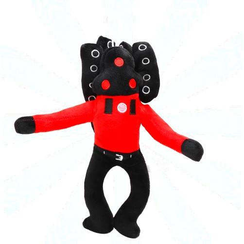 IFunLong Ban ban, Ban ban Plush Toy, Soft Monster Horror Stuffed Figure, Doll for Birthday, Suitable for Gifts for Fans and Friends toyfigure (Monitor Five Piece Set) (Black/Red)