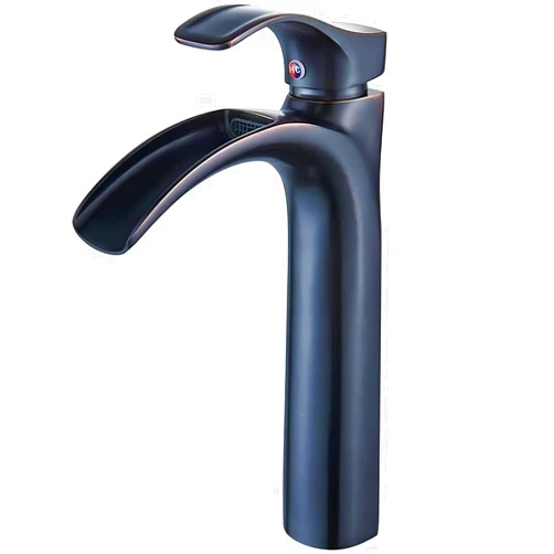 Yodel Faucet Tall Bathroom Vessel Sink Faucet Waterfall 12 Inch Solid Brass,Oil Rubbed Bronze