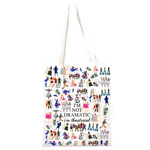 GJTIM Broadway Musical Gift Makeup Bag Theatre Bag I'm Not Dramatic I'm Theatrical Musical Theatre Gift West End Broadway Zipper Pouch (I'm Theatrical Tote)