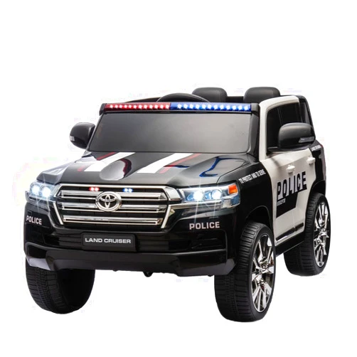 Kidsera 24V Ride on Toy for Kids, 24 Volt Kids Electric Ride-on Police Car w/Remote Control, Kids Ride on Toys w/LED Light, Bluetooth, MP3, Battery Powered Electric Car for Big Kids (Black-White)