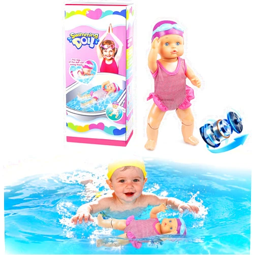 PUENBKO 2026 New Packaging Waterproof Swimming Doll, Electric Backstroke Water Baby for Pools, Suitable for Pool/Bath Games, New Year Present (2026 Newest Model)