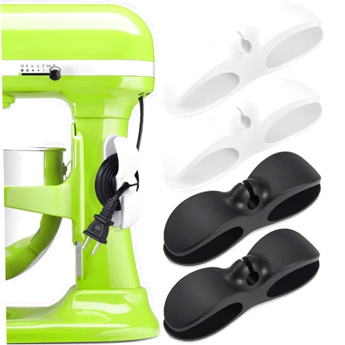 SisBroo Cord Organizer for Appliances, 4PCS Kitchen Appliance Cord Winder Cable Organizer, Cord Holder Cord Wrapper for Appliances Stick on Pressure Cooker, Mixer, Blender, Coffee Maker, Air Fryer
