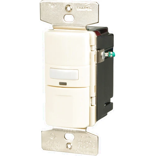 Eaton VS310U-LA-K Motion-Activated Vacancy Sensor Wall Switch, Light Almond