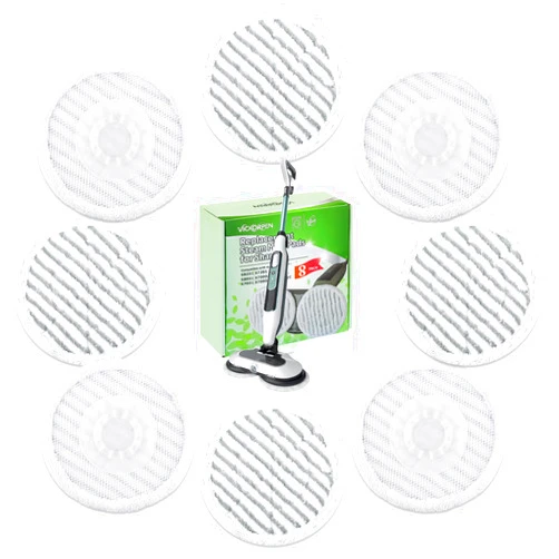 Vickorpen 8 Pack Steam Mop Replacement Pads for Shark S8001 S7001 S7201 S7000AMZ S8201 Steam and Scrub Mop Pads Repeatedly Washed for All Floors Cleaning