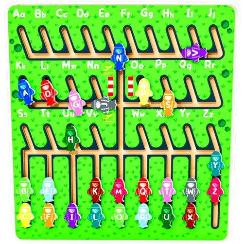 Tmgooyier Montessori Wooden Alphabet Learning Toys for Toddlers,ABC Sorting & Matching Games for Kids, Preschool Educational Tools for Fine Motor Skills Development