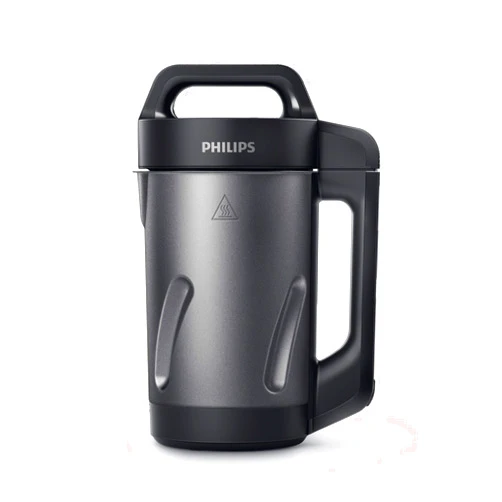 Philips Viva Collection SoupMaker, 1.2 L, Makes 2-4 servings, 6 Pre-set Programs, SoupPro Technology, Soup in Less than 18 Minutes, Eeasy Clean, Recipe Book, Black and Stainless Steel (HR2204/70)
