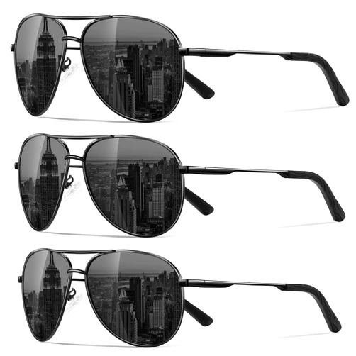 Eiuizah Polarized Aviator Sunglasses for Men Women, Driving Mens Sun Glasses with UV Protection for Fishing Golf