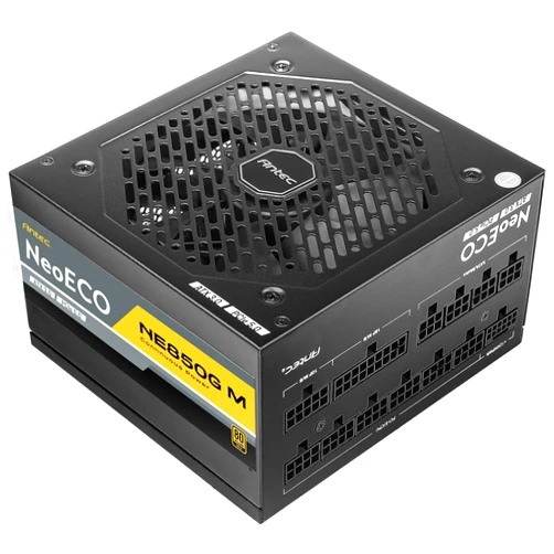 Antec NeoECO, NE850G M ATX3.0, 850W Full Modular PSU, 80 Plus Gold Certified, PCIE 5.0 Support, PhaseWave Design, Japanese Caps, Zero RPM Manager, Silent 120mm Fan, 10-Year Warranty