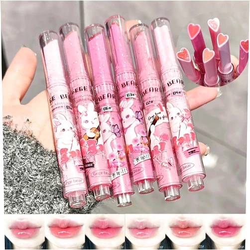 KTouler 6 Colors Cute Jelly Lipstick Set, Shine Hydrating Lip Gloss, Moisturizing Tinted Lip Balm, Smooth Nourishing Lip Care Lip Tint with Gift Box