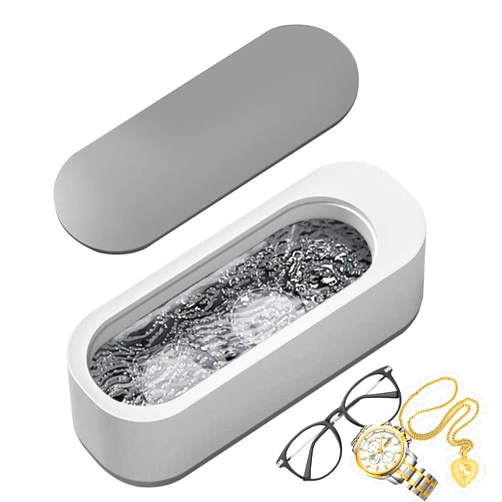 TeLOni Ultrasonic Jewelry Cleaner, 45Khz Professional Glasses Cleaner Machine, Low Noise Portable Ultrasonic Cleaner Machine, 360°deep Cleaning, for Eye Glasses, Ring, Necklaces, Retainer