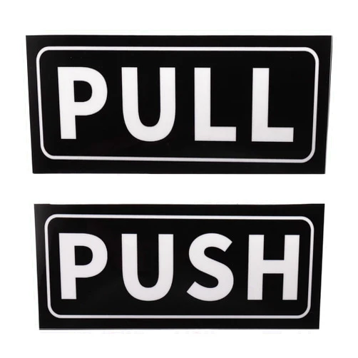 PATIKIL Push Pull Door Sign, 1 Set 2