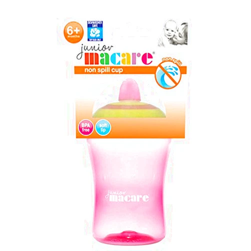 JUNIOR MACARE Non-Spill Cup 6 Months+ (Pink)