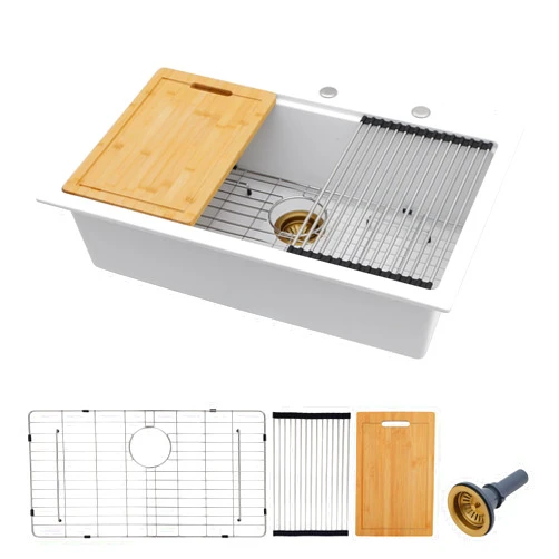 Fulorni 33 Granite Composite Kitchen Sink - Fulorni 33