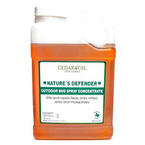 Cedar oil Industries Nature's Defender Lawn & Garden Concentrate - All-Natural Pest Control for Outdoor Spaces, Made with Natural Cedarwood Oil (128 Fluid Ounces)