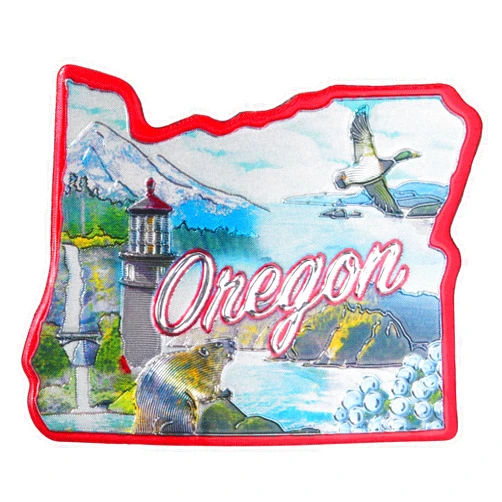 Mad Mags Oregon Small State Magnet, Collectible Souvenirs, Keepsake for Travelers or Gift for Loved Ones, Approximately 2 Inches