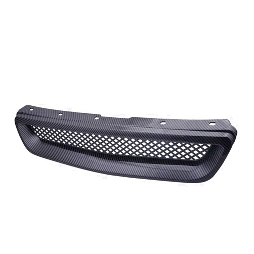 Camodifi ABS Car Carbon Fiber Style Mesh Front Hood Grille Grill for 96-98 Honda Civic EJ/EK JDM Type R