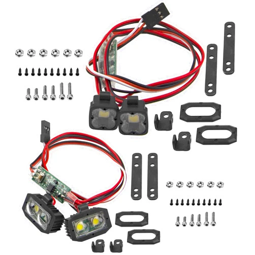HIRCQOO Crawler Bumper Light LED Headlight Spotlight 2Leds w/Control & Crawler Bumper Light LED Headlight Spotlight 2Leds w/Control