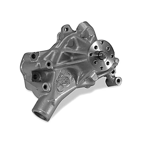 EMP Stewart Components Stewart Water Pump, Mechanical, Stage 1, 5/8 in Pilot, Long Design, Iron, Natural, Small Block Chevy, Each