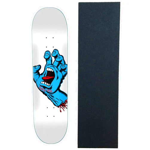 Santa Cruz Skateboard Deck Screaming Hand White 8.25