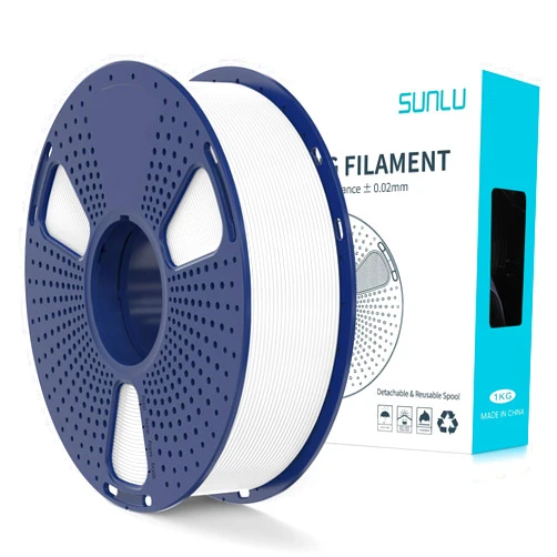 SUNLU PLA+2.0 3D Printer Filament, Upgrade PLA+ Filament 1.75mm, Tougher and Stronger, Neatly Wound PLA Plus Filament, Dimensional Accuracy +/-0.02mm, 1KG Spool(2.2lbs), White