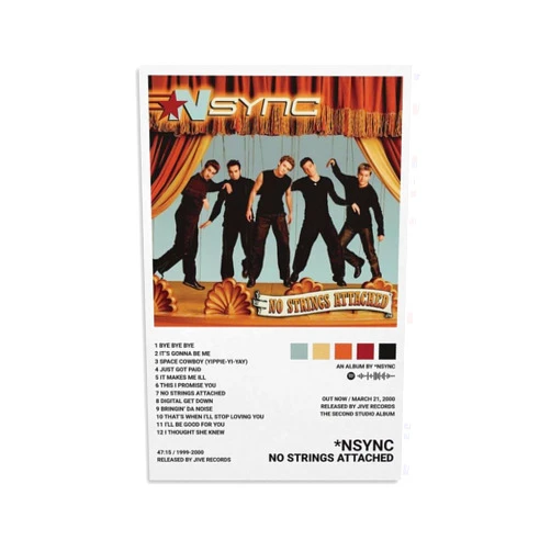 MAHWER NSYNC No Strings Attached Canvas Poster Bedroom Decoration Landscape Office Valentine's Birthday Gift Unframe-style12x18inch(30x45cm)