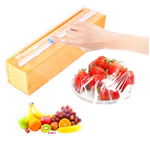 Dsnirasy Plastic Wrap Dispenser with Cutter for Aluminum Foil, Plastic Wrap and Wax Paper, Fits 13