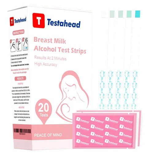T TESTAHEAD Breastmilk Test Strips, Fast and Accurate Home Breastfeeding Test Strips, 2 Minute Results, 20 Pack