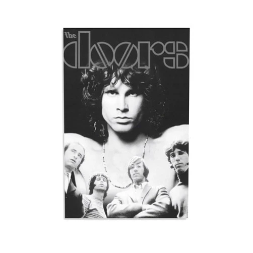 JUNMOXIE The Doors 2 Canvas Poster Wall Decorative Art Painting Living Room Bedroom Decoration Gift Unframe-style12x18inch(30x45cm)
