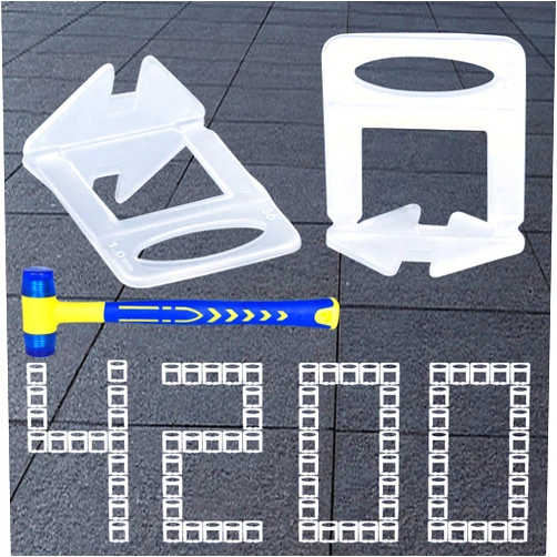 Jauyas Tile Leveling System Clips Spacers Tile Leveler Clips DIY Tile Leveler Spacers 4200 Pcs 1/32