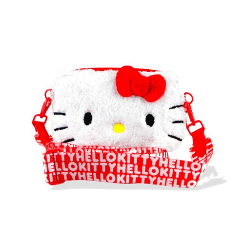Sonix x Sanrio Plush Phone Wallet - Fuzzy Character Crossbody Bag, Furry Phone Bag, Universal Smartphone Purse - Hello Kitty