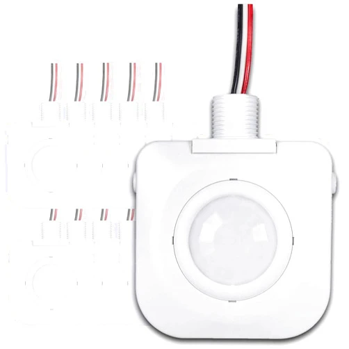 EverElectrix 10-Pack Ceiling Occupancy Motion Sensor, Passive Infrared Technology, High Bay Fixture Mount 360 Degree, Hard-Wired, 120-277 VAC, Commercial/Industrial Grade