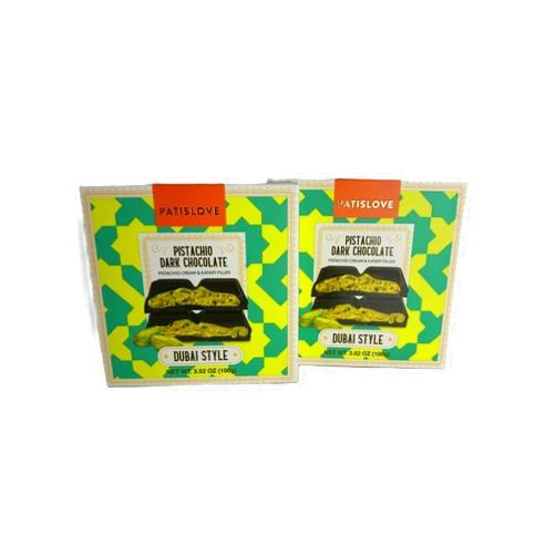 Generic Trader Joe's Pistachio Dark Chocolate – Dubai Style, Rich & Nutty Gourmet Treat | 3.52 oz (100g), Pack of 2