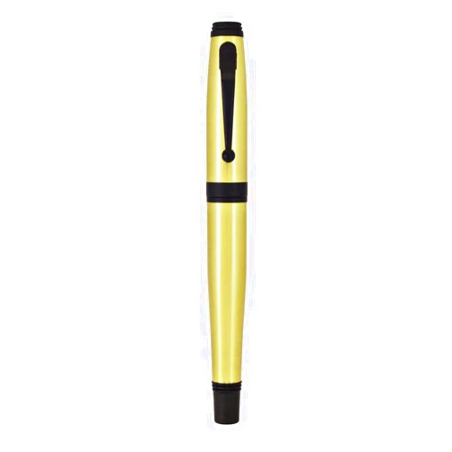 Inoxcrom: Monteverde Invincia Fountain Pen - Medium Nib, Black Ink Fountain Pen, Brass
