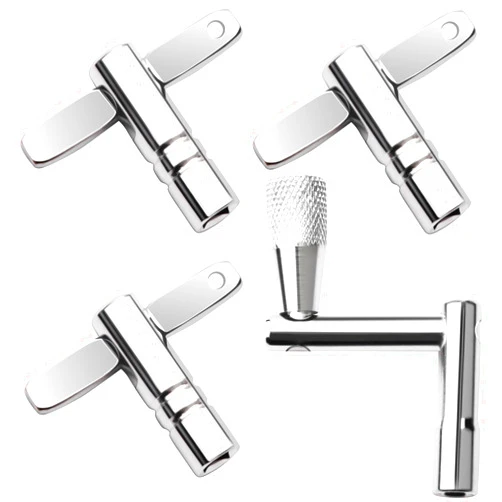 YUSBUTON 4 Pack Drum Keys - Universal Tool for Tuning High Tension Drums, Includes Speed Key, Wrench Set, Multi-Tool Keychain, and Drill Bit for Perfect Tuning.