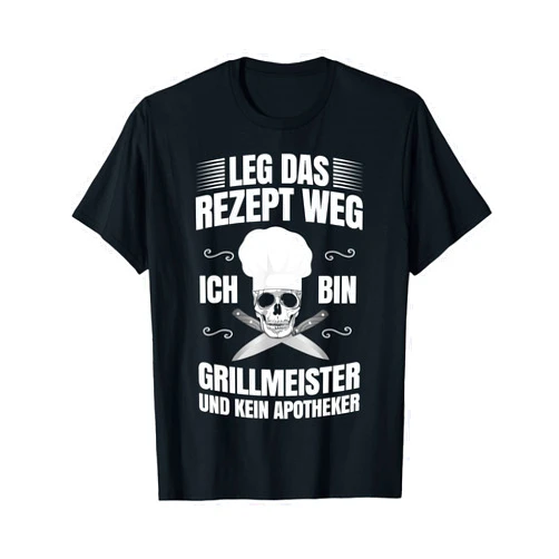 Grillen Tshirt Geschenke für Männer Herren Barbecue gifts for barbecue masters, BBQ barbecues T-Shirt