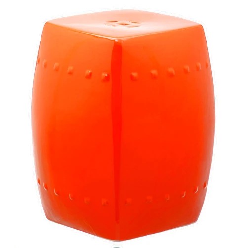 SAFAVIEH ACS4524D Villa Glazed Ceramic Decorative Garden Stool, 0, Orange