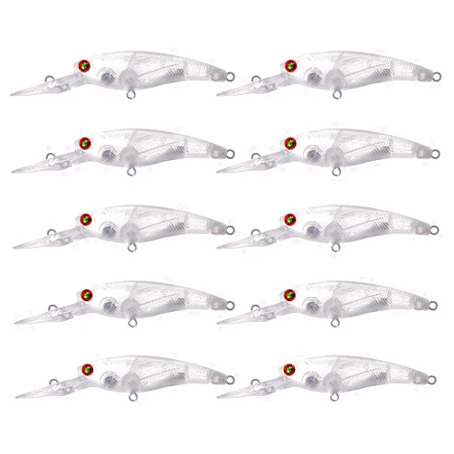 FREE FISHER 25pcs Fishing Crankbait Blanks,Unpainted Fishing Lures Blank Minnow Crankbaits Hard Lure Bait Bodies DIY Unpainted Baits 9.3cm 6.8g