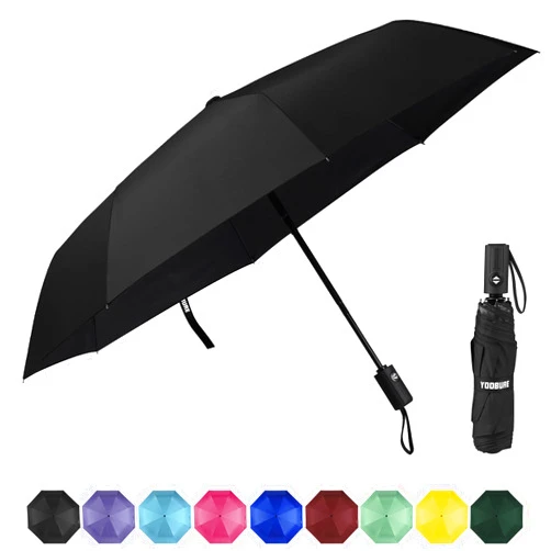 Yoobure Windproof Travel Umbrella, Automatic Umbrellas for Rain, Portable & Compact Umbrella for Backpack, Sun Umbrella for Walking, Folding Small Umbrella for Car, Lightweight Strong UV Protection