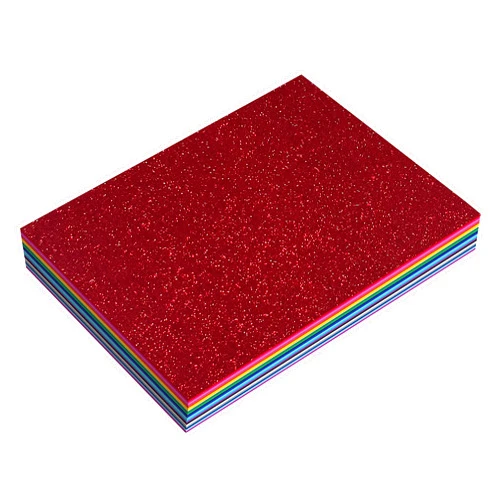 Better Office Products 20 Pack Glitter Foam Sheets with Adhesive Backing, 9 x 12 Inch, Assorted 20 Colors, for Arts and Crafts, 20 Adhesive Backed Sheets
