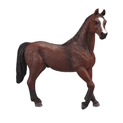 MOJO Arabian Stallion Chestnut Colored Realistic Equestrian Horse Club Hand Painted Toy Figurine