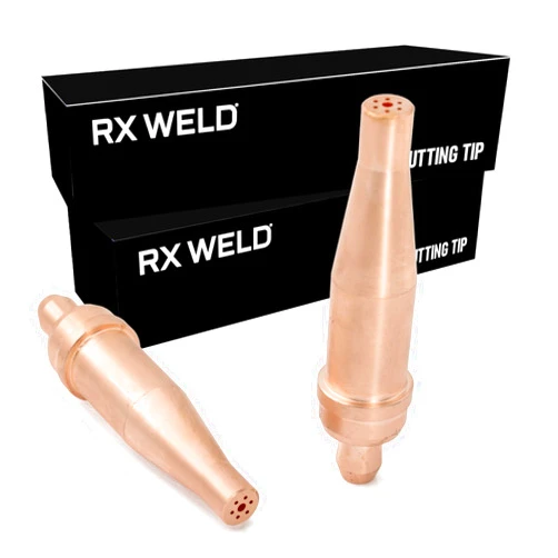 RX WELD 3-1-101 Acetylene Cutting Torch Tips, Fit V-Style Heavy Duty Torch - Pack of 2