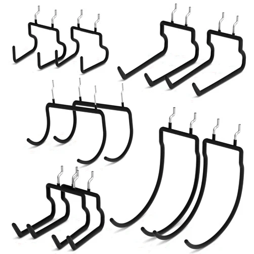 INCLY 10 PCS Heavy Duty Peg Board Hooks for Hanging Tools, 1/4