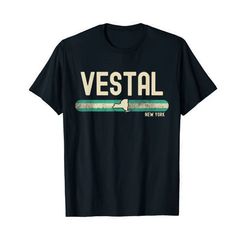 Apparel Vestal Souvenirs New York GU07 Vestal NY | New York | Travel & 80s Style T-Shirt