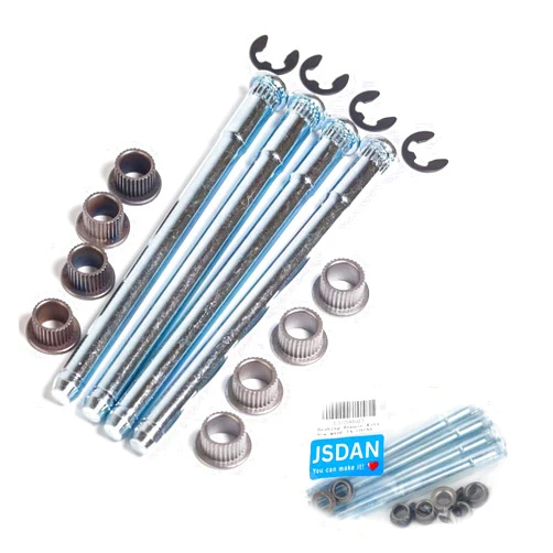 Sinytuto 16 PCS Door Hinge Pin Set, Bushing Repair Kits, Automobile Modification Accessories with E-Ring Clips, Compatible with Chevrolet GMC (Silver)