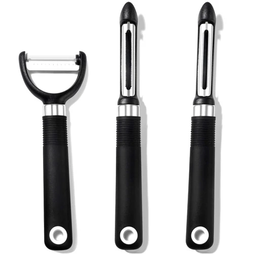 Rainspire 3-Piece Peeler Set, Premium Swivel Vegetable Peeler, Kitchen Gadgets Apple Peeler Potato Peeler Veggie Peeler Fruit Peeler, Dishwasher Safe Kitchen Accessories, Black