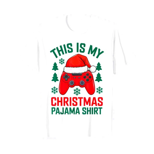 This Is My Christmas Pajama Shirts This Is My Christmas Pajama Shirt Gamer Teen Boy XMas PJs T-Shirt